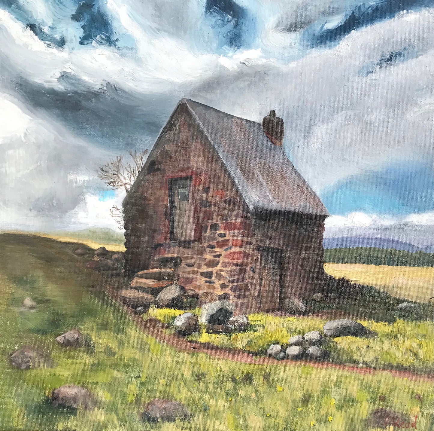 Romantic getaway (Oil on board)