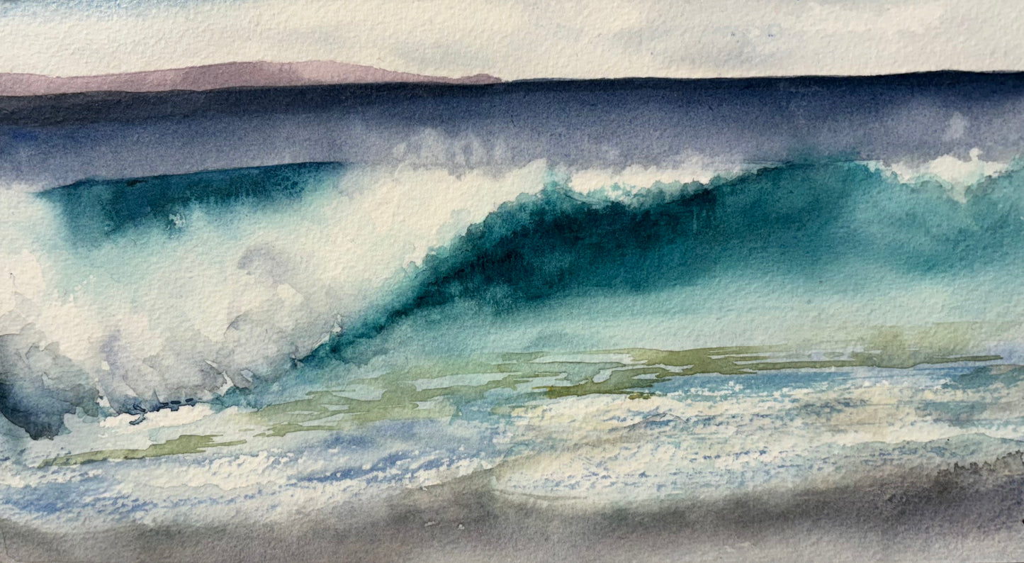 Unrelenting (8" x 5" watercolour on board)