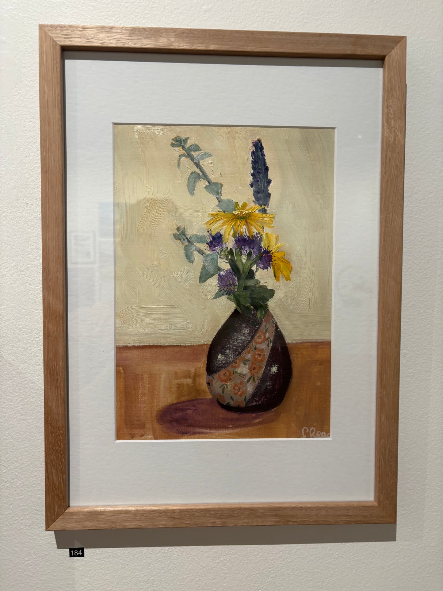 Little moment of joy - a posy from the garden (A4, water-based-oil on paper)