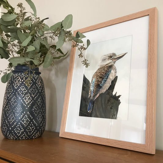 Blue-Winged Kookaburra – A3 Art Print