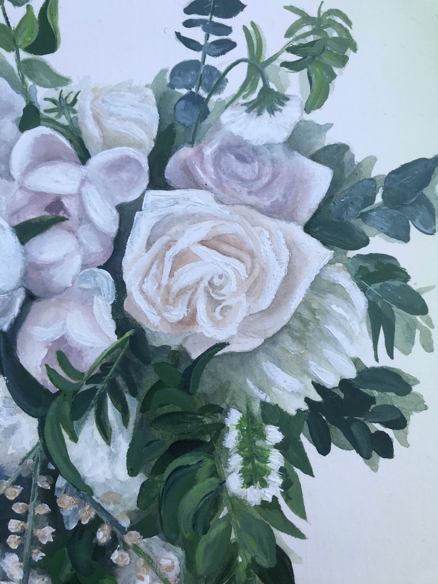 Forever in Bloom – Custom Wedding Bouquet Painting