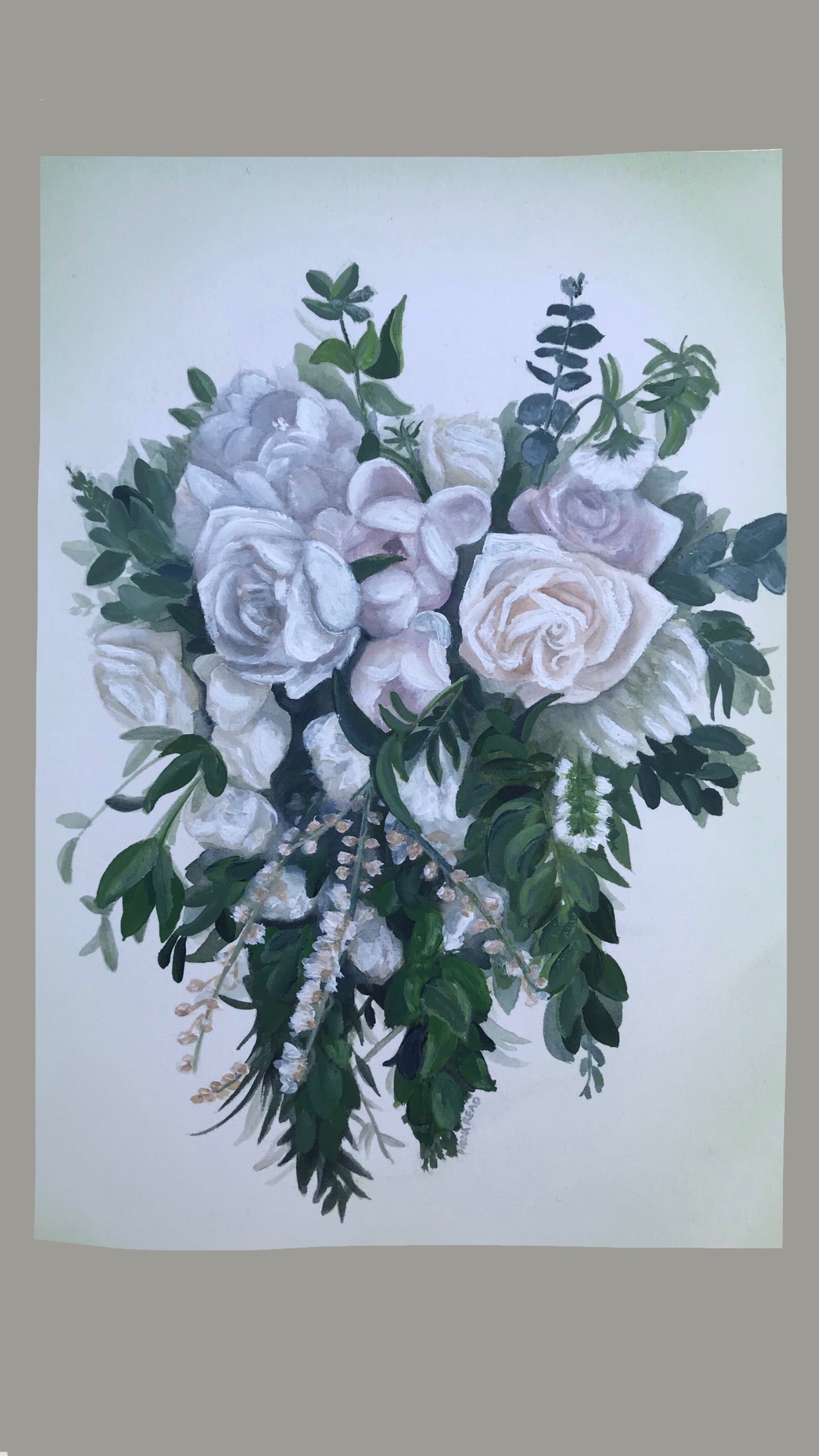 Forever in Bloom – Custom Wedding Bouquet Painting