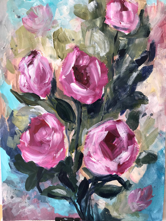 Little moment of happiness (A4, Acrylic on paper)